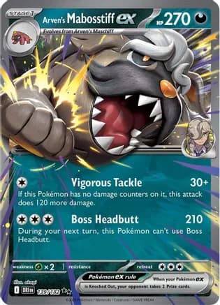 Arven's Mabosstiff ex - 139/182 — SV10: Destined Rivals