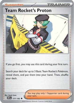 Team Rocket's Proton - 177/182 — SV10: Destined Rivals Pokémon TCG card by Naoki Saito