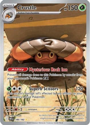 Crustle - 186/182 — SV10: Destined Rivals Pokémon TCG card by Toshinao Wada