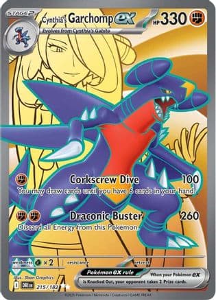 Cynthia's Garchomp ex - 215/182 — SV10: Destined Rivals