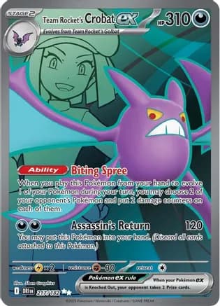 Team Rocket's Crobat ex - 217/182 — SV10: Destined Rivals