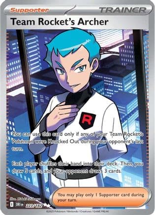 Team Rocket's Archer - 223/182 — SV10: Destined Rivals Pokémon TCG card by Hasuno