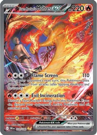 Team Rocket's Moltres ex - 229/182 — Pokémon TCG card