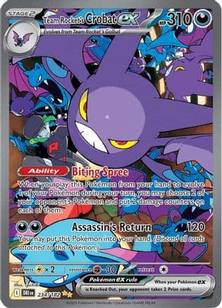 Team Rocket's Crobat ex - 234/182 — Pokémon TCG card