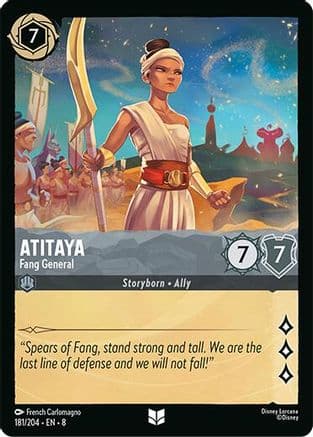 Atitaya - Fang General — Reign of Jafar Disney Lorcana card by French Carlomagno