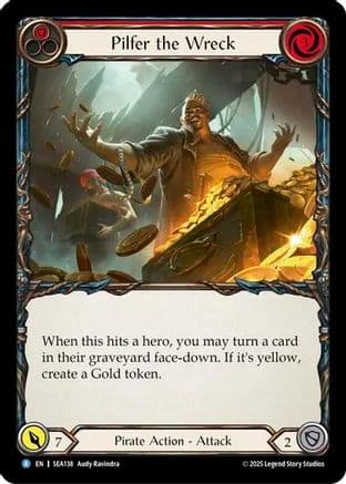 Pilfer the Wreck (Red) — High Seas Flesh and Blood card by Audy Ravindra