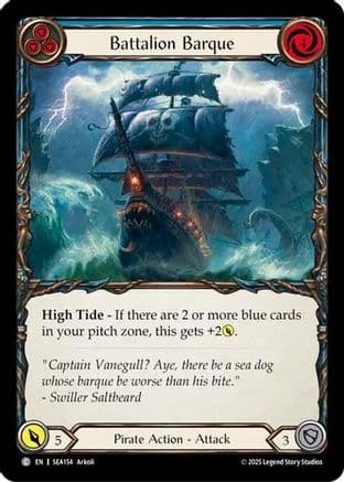 Battalion Barque (Blue) — High Seas Flesh and Blood card by Arkol