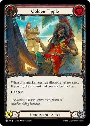 Golden Tipple (Red) — High Seas Flesh and Blood card by Aluísio Cervelle