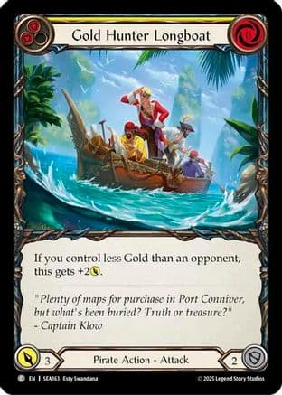 Gold Hunter Longboat — High Seas Flesh and Blood card by Esty Swandana