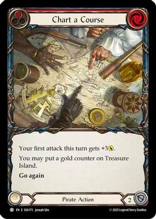 Chart a Course (Red) — High Seas Flesh and Blood card by Joseph Qiu