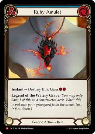 Ruby Amulet — High Seas Flesh and Blood card by Mario Wibisono