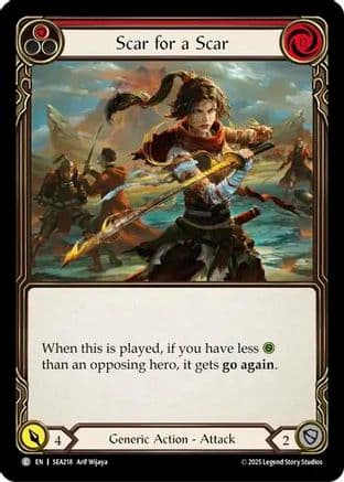 Scar for a Scar (Red) — High Seas Flesh and Blood card by Jeff Sypeck