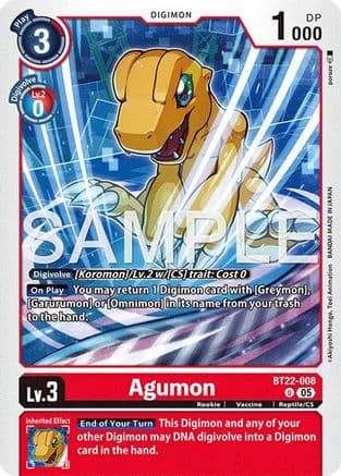 Agumon — Cyber Eden Digimon Card Game card by poroze