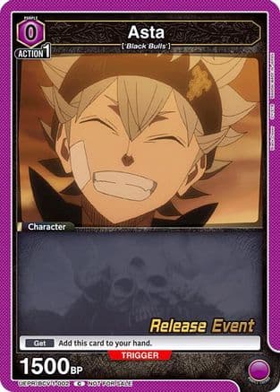 Asta (002) — UE08BT: Black Clover Release Event Cards
