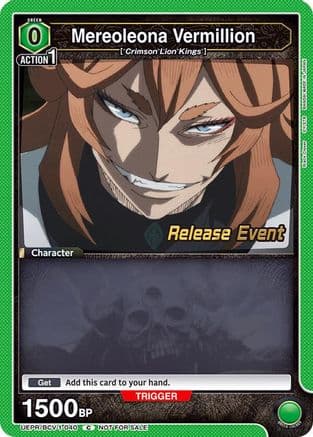 Mereoleona Vermillion (040) — UE08BT: Black Clover Release Event Cards