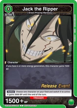 Jack the Ripper — UE08BT: Black Clover Release Event Cards