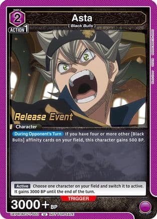 Asta (003) — UE08BT: Black Clover Release Event Cards