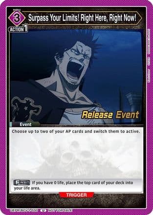 Surpass Your Limits! Right Here, Right Now! — UE08BT: Black Clover Release Event Cards