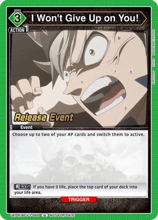I Won't Give Up on You! — Union Arena card
