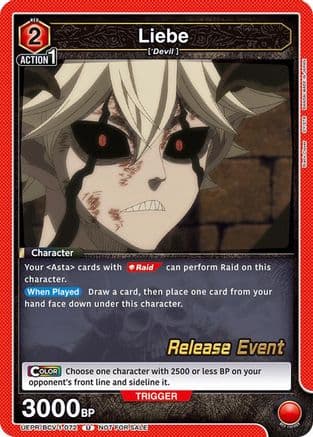 Liebe — UE08BT: Black Clover Release Event Cards