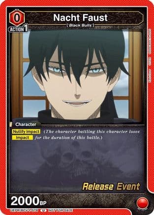Nacht Faust (078) — UE08BT: Black Clover Release Event Cards