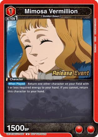 Mimosa Vermillion (091) — UE08BT: Black Clover Release Event Cards