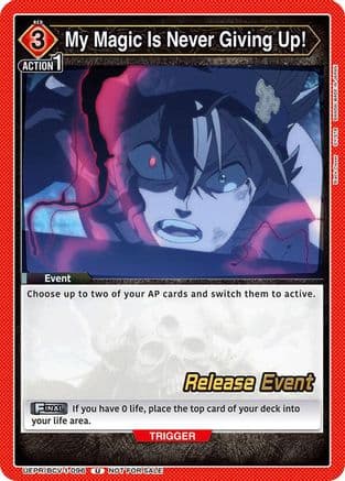 My Magic Is Never Giving Up! — UE08BT: Black Clover Release Event Cards
