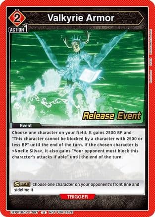 Valkyrie Armor — UE08BT: Black Clover Release Event Cards