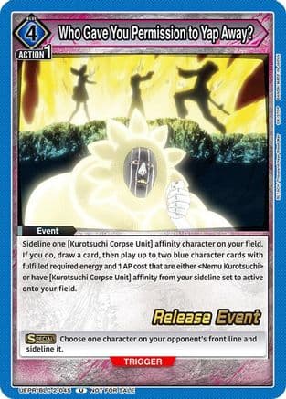 Who Gave You Permission to Yap Away? — UEX01BT: BLEACH: Thousand-Year Blood War Vol.2 Release Event Cards