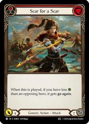 Scar for a Scar (Red) (CC Tag) — Armory Deck: Gravy Bones Flesh and Blood card by Arif Wijaya