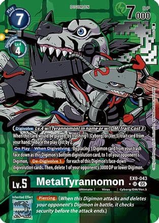 MetalTyrannomon (Alternate Art) — Versus Monsters