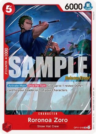Roronoa Zoro — A Fist of Divine Speed Release Event Cards