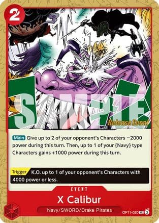 X Calibur — A Fist of Divine Speed Release Event Cards