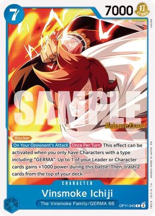 Vinsmoke Ichiji — A Fist of Divine Speed Release Event Cards
