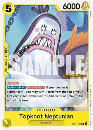 Topknot Neptunian — A Fist of Divine Speed Release Event Cards