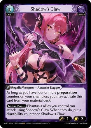 Shadow's Claw — Mercurial Heart Alter Edition