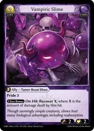 Vampiric Slime — Mercurial Heart Alter Edition Grand Archive TCG card by Rachael Lee