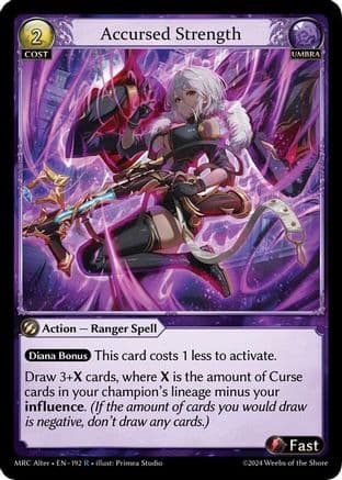 Accursed Strength — Mercurial Heart Alter Edition Grand Archive TCG card by Primea Studio