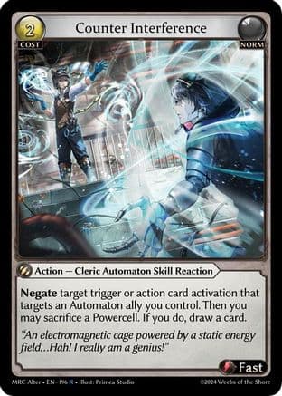 Counter Interference — Mercurial Heart Alter Edition Grand Archive TCG card by Primea Studio