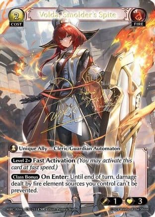 Volda, Smolder's Spite (CSR) — Grand Archive TCG card