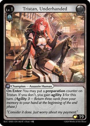 Tristan, Underhanded — Tristan, Shadowdancer Re:Collection Lite