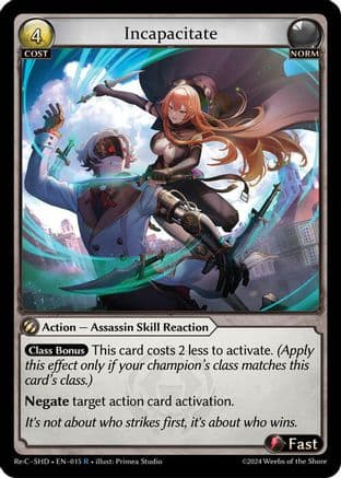 Incapacitate — Grand Archive TCG card