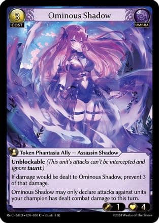 Ominous Shadow — Tristan, Shadowdancer Re:Collection Lite