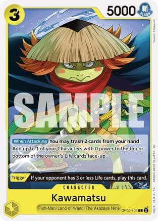 Kawamatsu (Reprint) — Starter Deck 28: GREEN/YELLOW Yamato One Piece Card Game card by Tatsuya Yamaguchi