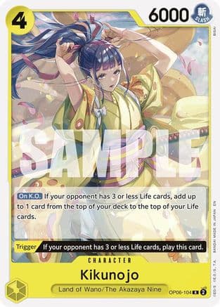 Kikunojo (Reprint) — Starter Deck 28: GREEN/YELLOW Yamato One Piece Card Game card by BISAI