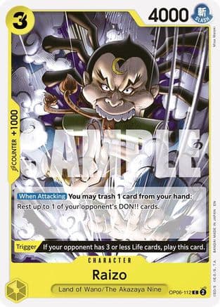 Raizo (Reprint) — Starter Deck 28: GREEN/YELLOW Yamato One Piece Card Game card by Moe Motoki