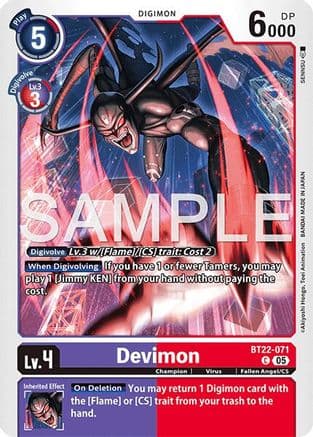 Devimon — Cyber Eden Digimon Card Game card by Akihito Yoshitomi