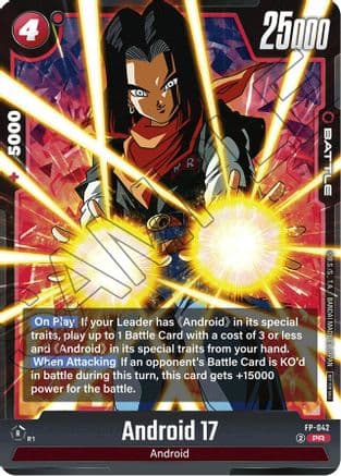 Android 17 - FP-042 — Fusion World Promotion Cards and Packs Dragon Ball Super: Fusion World card by S.S. TA / BANDAI NAMCO STUDIO