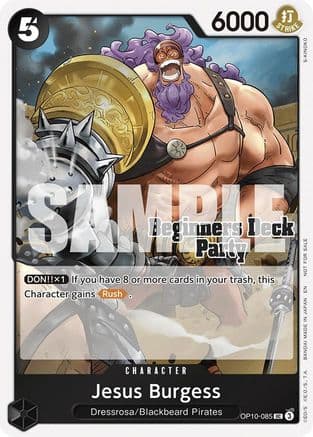 Jesus Burgess (Beginners Deck Party [ST-23] - [ST-28] Participation Pack) — One Piece Promotion Cards