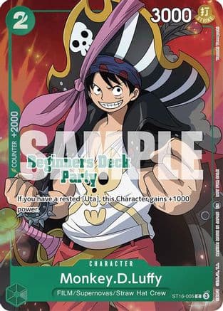 Monkey.D.Luffy (Beginners Deck Party [ST-23] - [ST-28] Winner Pack) — One Piece Promotion Cards
